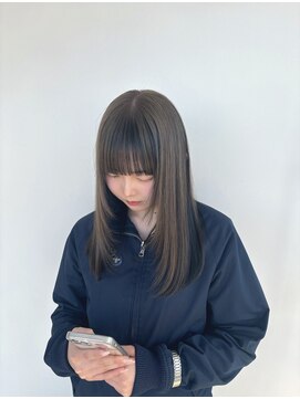 シェル 津山の手店(shel) くすみベージュアンブレラカラー