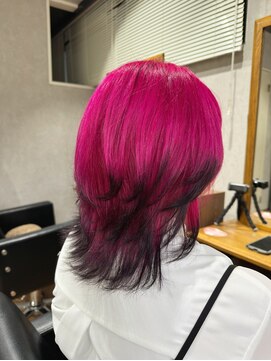 ビスイル 秋葉原店(Vis ill) 小顔似合わせカットくびレイヤーエモージュ大人可愛いレッド