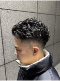 オールバックパーマ