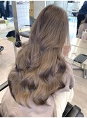 表参道ミルクティーグレージュレイヤーカットヘーゼルベージュ