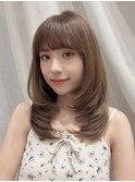 ハッシュカットチョコレートブラウン