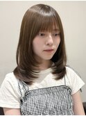 【 wakana 】ミディアムレイヤー/顔周り/ブリーチなしベージュ