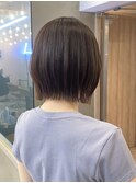 丸みショートボブ/縮毛矯正/20代30代40代/顔周りカット