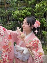 フェリーチェ(Felice)&nbsp;成人式 振袖 サイドシニヨン アップヘア ヘアセット
