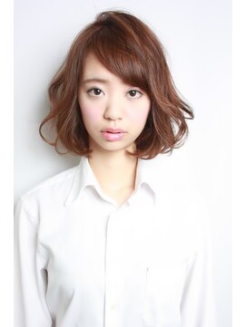 ヘアーガーデン ハニワ(Hair Garden 葉庭) 無造作キレイ ボブ