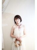 リップラインのナチュラルショートボブ