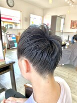 オレンジ(orange)&nbsp;メンズツーブロックミディアムマッシュ