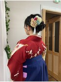 卒業式袴ロングシニヨン　【ヘアアレンジ　立川/立川南/国立】