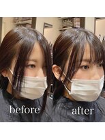 シェノン 梅田(CHAINON)&nbsp;マロンベージュ×小顔前髪カット