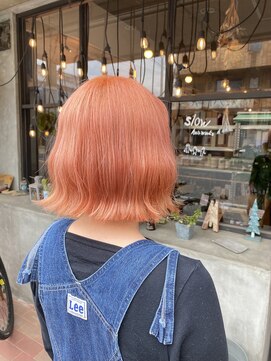 スロウ(Slow) ブリーチカラー/コーラルオレンジ/オレンジカラー