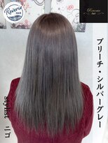 レヴェリーヘア 倉敷店(Reverie hair) #シルバーグレー #ブリーチ #ダブルカラー #グレージュ