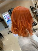 オレンジカラー/髪質改善縮毛矯正/髪質改善/韓国風/韓国ヘア