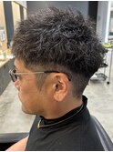 メンズマッシュパーマツイストスパイラルパーマ波巻きパーマ