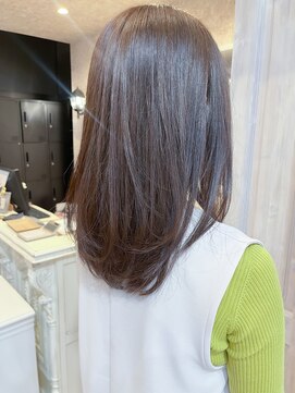 キャアリー(Caary) 福山人気caaryナチュラル縮毛矯正レイヤーカット内巻き巻き髪