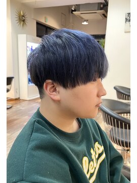 ルーム(Room) メンズマッシュ/刈り上げマッシュ/ブルーブラック