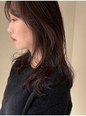 顔まわりカット顔まわりレイヤーミディアムレイヤーワンカール