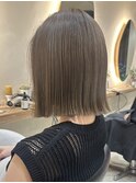 ワンブリーチカラータッセルボブ切りっぱなしボブ長めボブ横浜