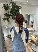 お呼ばれヘア/ツインアレンジ/編み下ろしヘア【千葉】