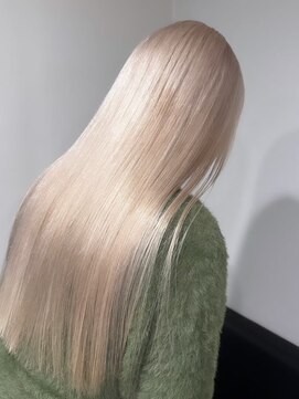 ベレーザ 渋谷(BELEZA) 8743渋谷ブロンドホワイトアッシュ髪質改善ストレート韓国ヘア