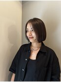 切りっぱなしボブ/顔周りレイヤー/前髪/原宿神宮前