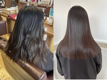 潤いたっぷりではじめからストレートだったかのような質感