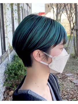 ルプラ ガーデン(le-pla garden) アンブレラカラー#マッシュ#ショート#グリーン#豊橋#豊川#田原