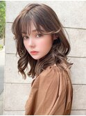 ★小顔レイヤーカットデジタルパーマチェリーブラウン