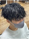 佐賀メンズサロンツイストスパイラルパーマフェードカット眉毛