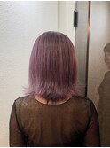 外ハネボブ×ピンクバイオレットカラー