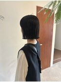 ぷつっとボブ　寒色でダークカラー