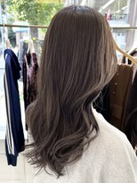 ヘアーアイスカルテット(HAIR ICI QUARTET) ブリーチなし暗めベージュ重めスタイル小顔外ハネロブ