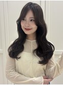 韓国ヘア/前髪カット/レイヤーカット/ベージュ/ミディアム