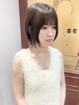 プフ 伏見(puf) [puf 伏見/丸の内/栄/名古屋]くびれボブ×ベージュカラー★浅田