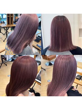 ユニ バイ マグ 長野店(Uni.by Mag) " 透け感抜群" ダブルカラー ミルクティーピンクベージュ