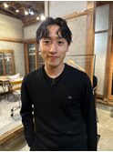 2wayマッシュショート × センターパート ×クリームパーマ