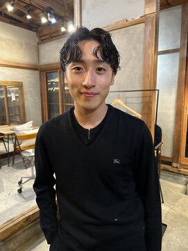 ノフ(knof) 2wayマッシュショート × センターパート ×クリームパーマ