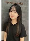 ナチュラルなインナーカラー　20代30代40代大人可愛い
