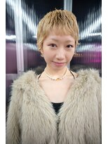 キジ(KIJI) ベリーショート/ベビーバング/ホワイトベージュ/ハイトーン