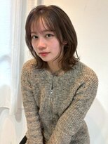 アンニュ(annuy)&nbsp;シースルーバング  くびれミディ アッシュブラウン 髪質改善 