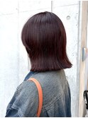ノンジアミンカラー暖色ボルドーブラウンタッセルボブ