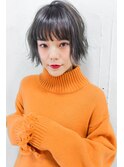 [ALLY阿部]人気No1 暗髪グレージュ×切りっぱなしボブ