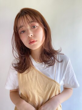 ミンクス 青山店(MINX) シースルーバングのこなれレイヤーミディ