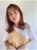 シースルーバングのこなれレイヤーミディ