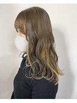 ヘアーアトリエ ネヴェア(hair atelier NEVAEH) olive beige ×　innner blond