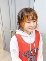 ラム(L'am)&nbsp;パーマ×オレンジカラー