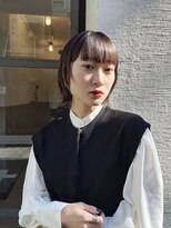 繭 透明感カラー×タイトボブ