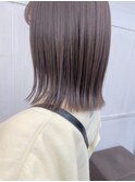 切りっぱなしボブ　ぶつ切りボブ　ショコラアッシュ　くすみ