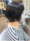 ショートボブ×艶感オーガニックカラー