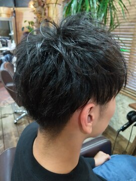 ロッソバイアルター 鎌取(ROSSO by aL-ter) ハイライト/マッシュパーマ/ウルフ/アッシュブラック石橋奈津子