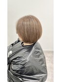 ショート　ボブ　白髪ぼかし　髪質改善　ミセス